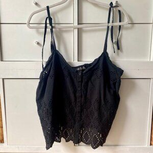 Black tie tank top